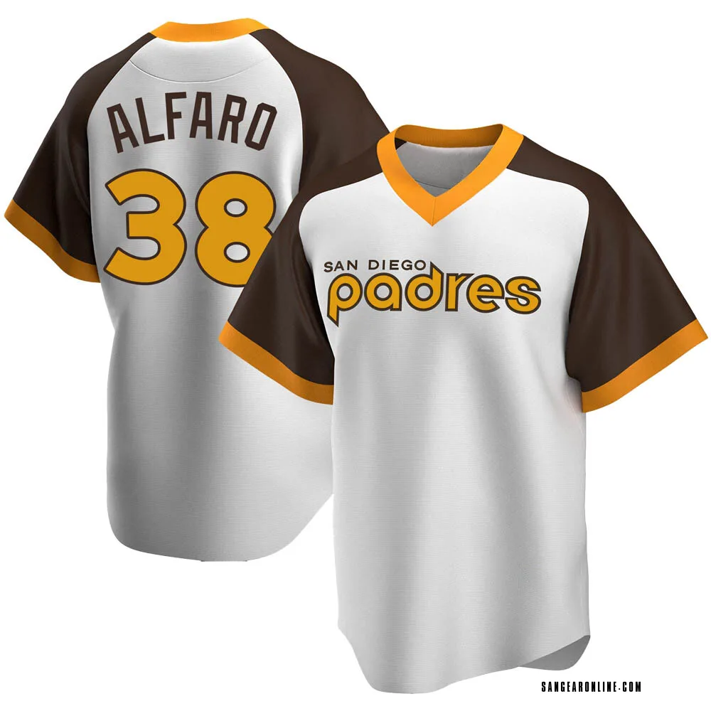 Men's Jorge Alfaro San Diego Padres Replica White /Brown Home Jersey