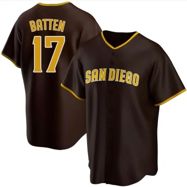 Matthew Batten Women's Nike White San Diego Padres Home Replica Custom Jersey Size: Small